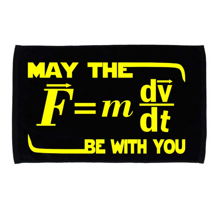 May The (F=mdv/dt) Be With You Physics Microfiber Hand Towel