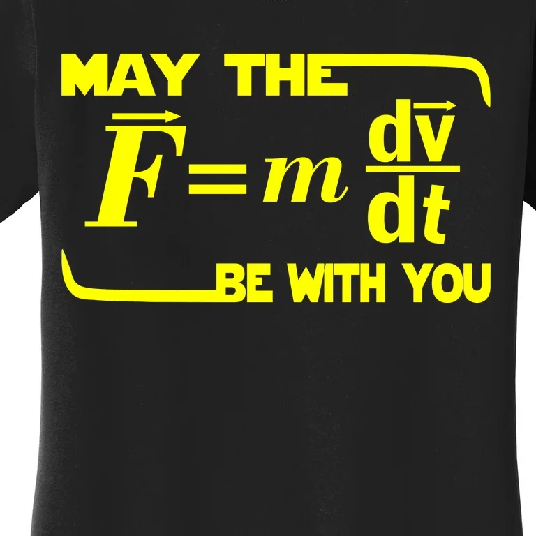 May The (F=mdv/dt) Be With You Physics Women's T-Shirt