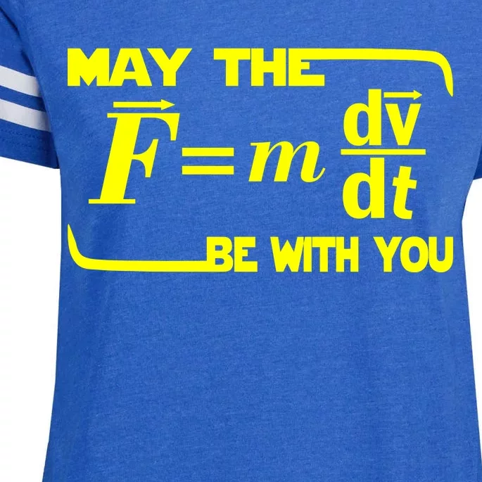 May The (F=mdv/dt) Be With You Physics Enza Ladies Jersey Football T-Shirt