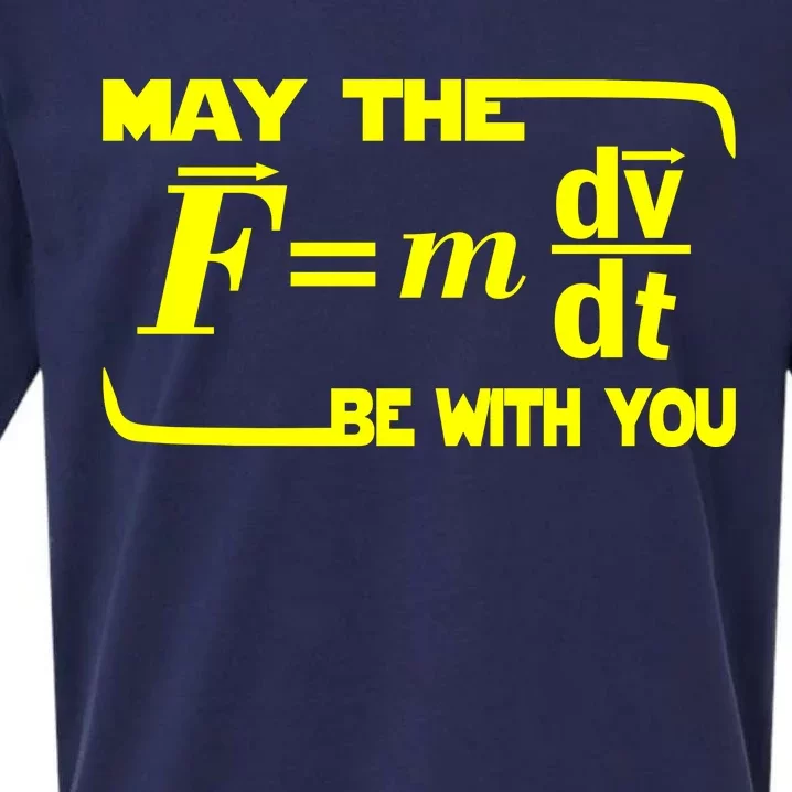 May The (F=mdv/dt) Be With You Physics Sueded Cloud Jersey T-Shirt