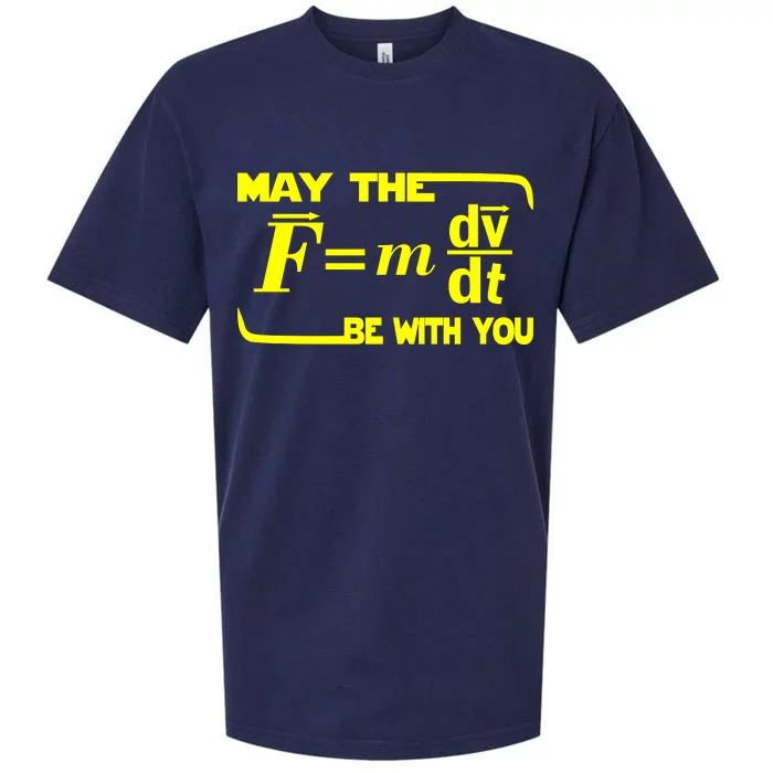 May The (F=mdv/dt) Be With You Physics Sueded Cloud Jersey T-Shirt