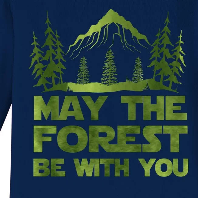 May The Forest Be With You Baby Long Sleeve Bodysuit