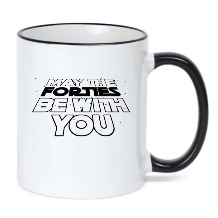 May The Forties Be With You Funny 40th Birthday Black Color Changing Mug