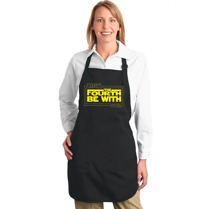 May The Fourth Be With You Box Logo Full-Length Apron With Pocket