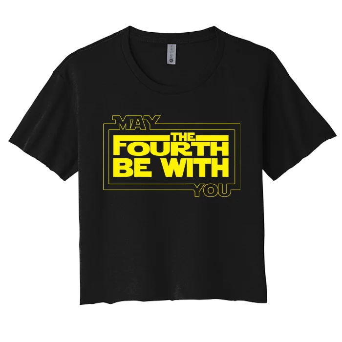 May The Fourth Be With You Box Logo Women's Crop Top Tee