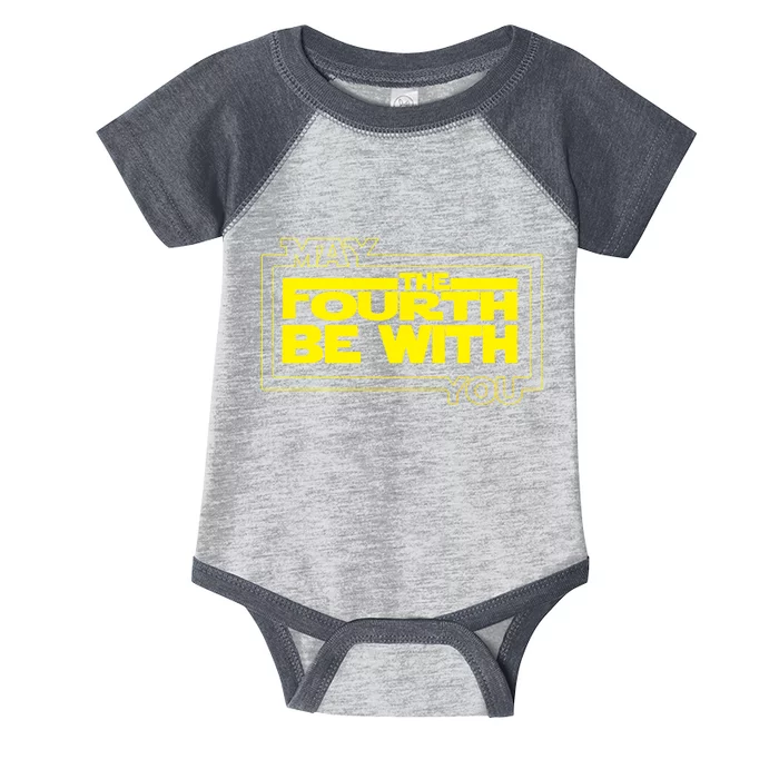 May The Fourth Be With You Box Logo Infant Baby Jersey Bodysuit