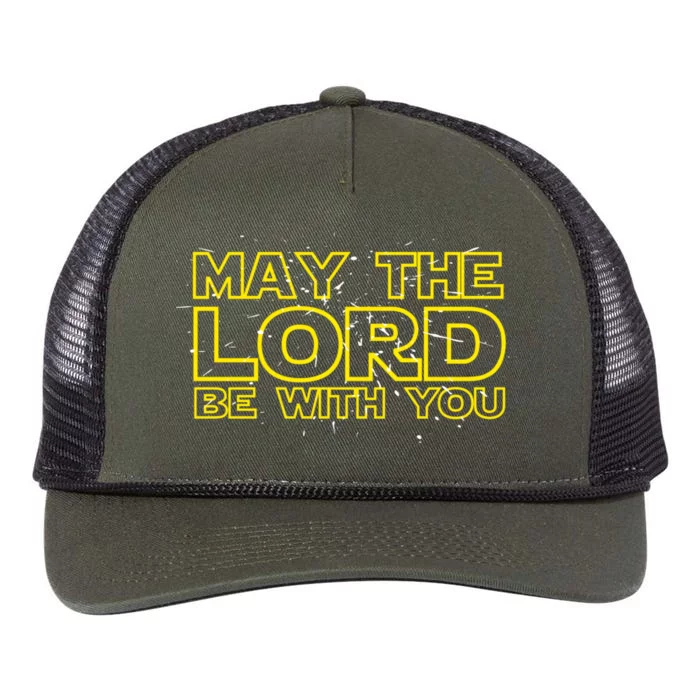 May The Lord Be With You Retro Rope Trucker Hat Cap