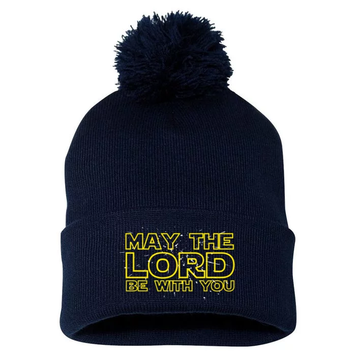 May The Lord Be With You Pom Pom 12in Knit Beanie