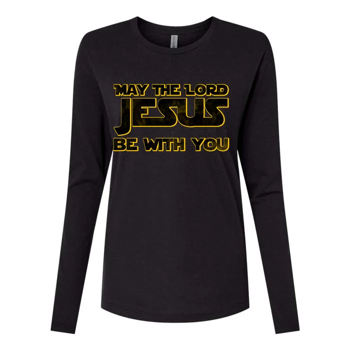 May The Lord Jesus Be With You Womens Cotton Relaxed Long Sleeve T-Shirt