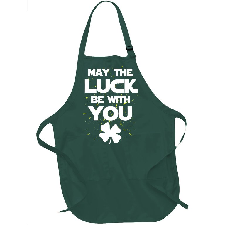 May The Luck Be With You Irish Parody Full-Length Apron With Pockets