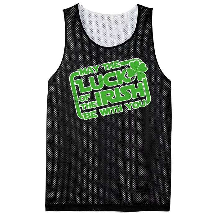 May The Luck Of The Irish Be With You Mesh Reversible Basketball Jersey Tank