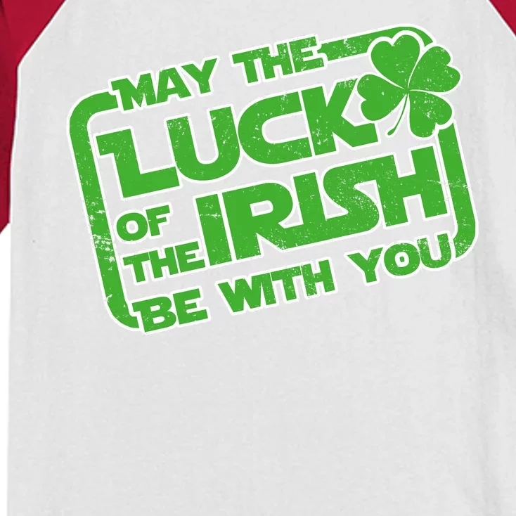 May The Luck Of The Irish Be With You Kids Colorblock Raglan Jersey