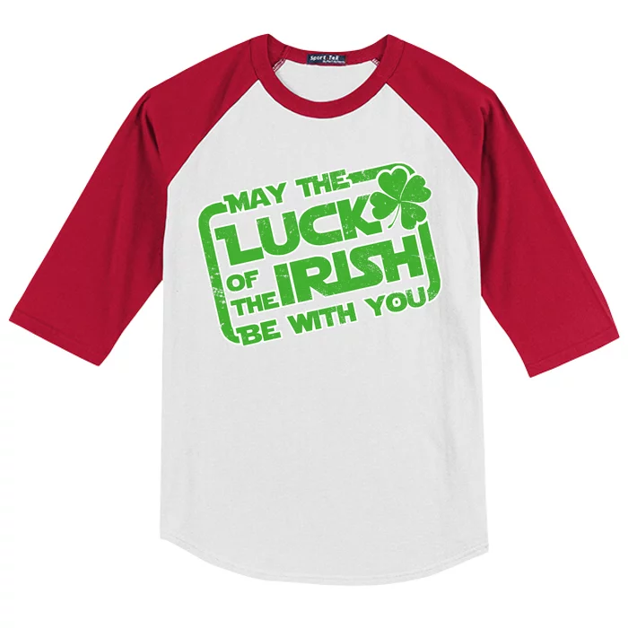 May The Luck Of The Irish Be With You Kids Colorblock Raglan Jersey