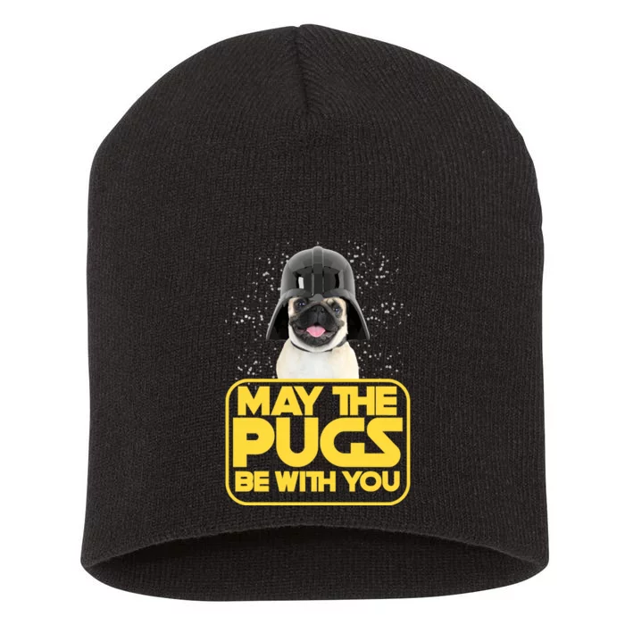 May The Pugs Be With You Short Acrylic Beanie