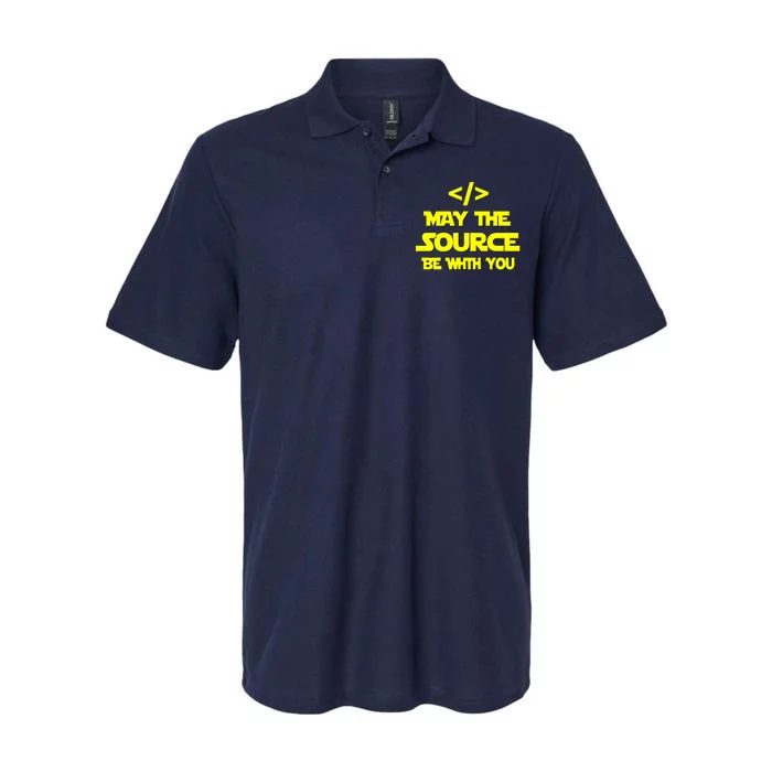 May The Source Be With You Softstyle Adult Sport Polo