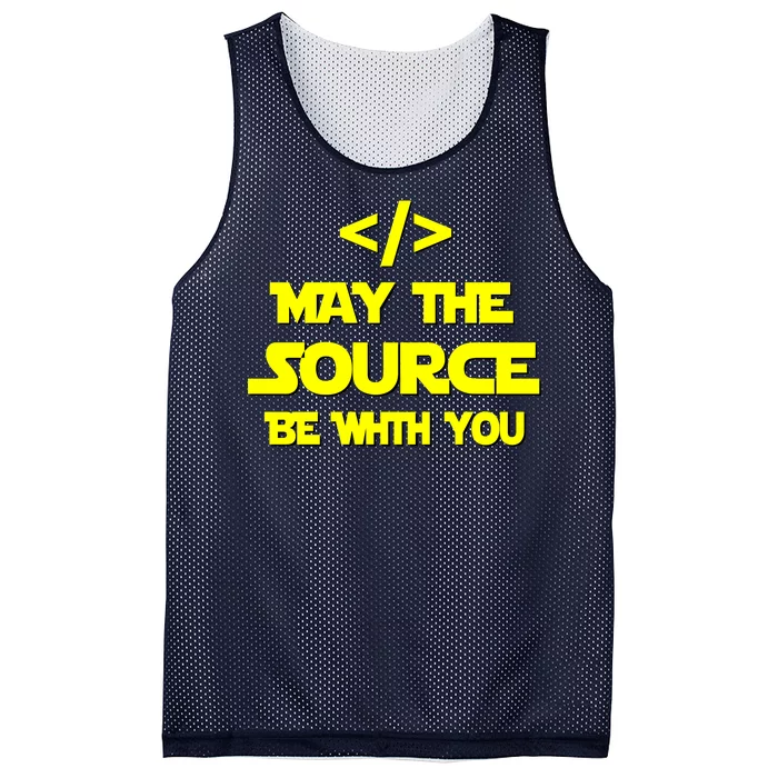 May The Source Be With You Mesh Reversible Basketball Jersey Tank