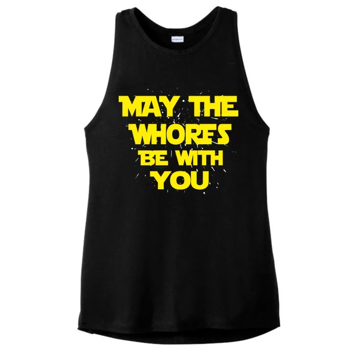 May The Whores Be With You Ladies Tri-Blend Wicking Tank