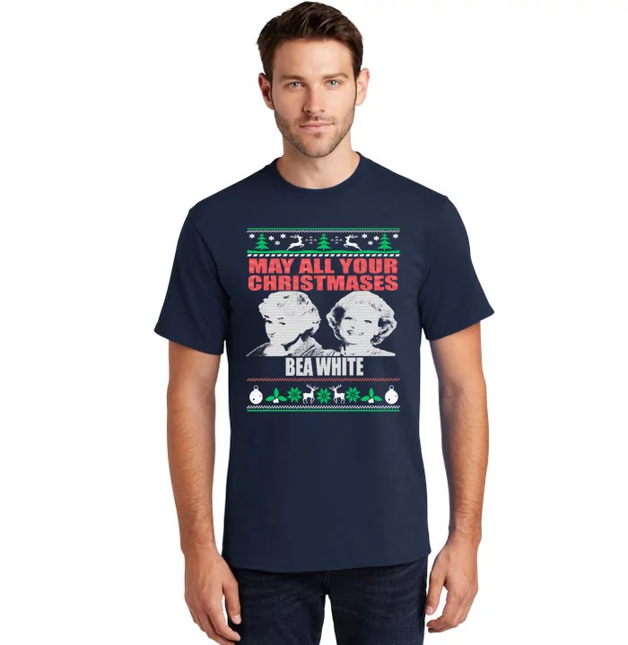 May All Your Christmases Bea White Tall T-Shirt