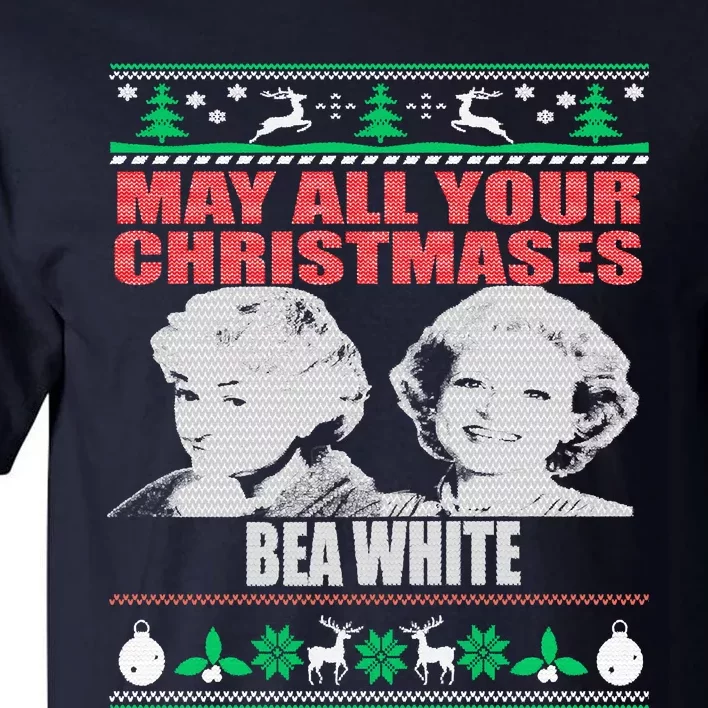 May All Your Christmases Bea White Tall T-Shirt