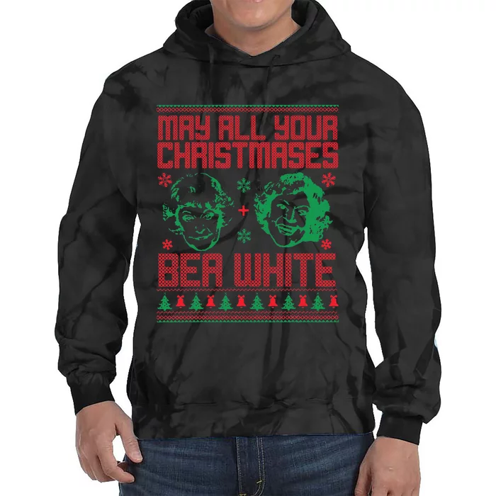 May All Your Christmases Bea White Vintage Tie Dye Hoodie