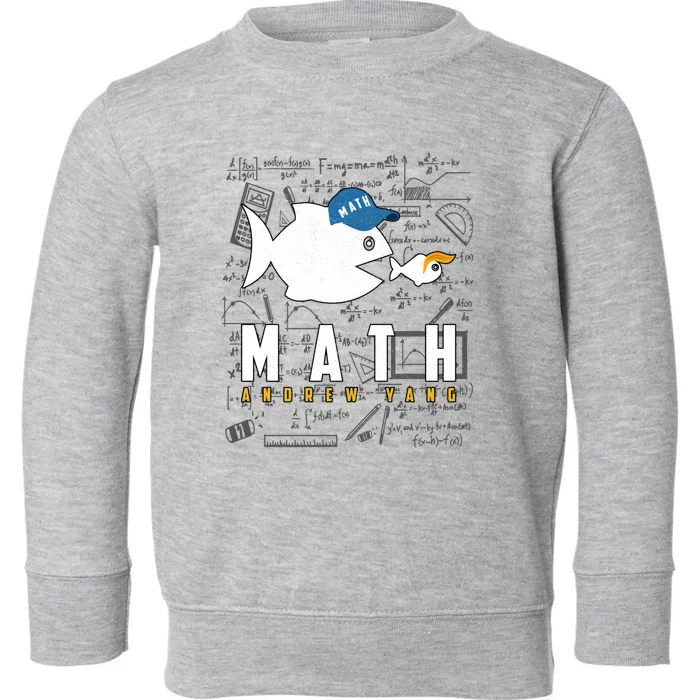 Math Andrew Yang 2020 Big Fish Eat Small Fish Anti Trump Gift Toddler Sweatshirt