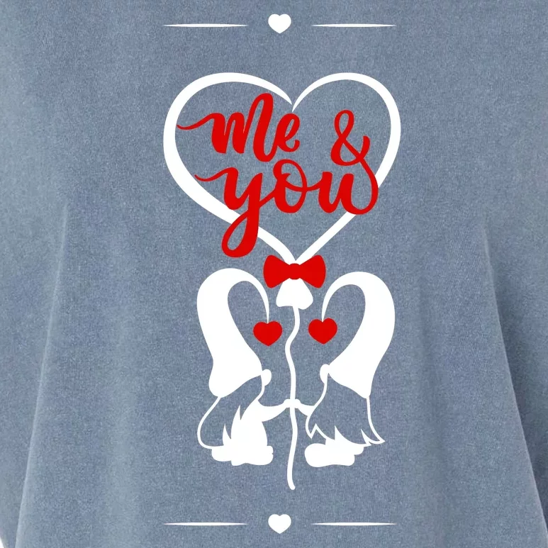 Me And You Happy Valentines Day Gnomes And Hearts Garment-Dyed Women's Muscle Tee