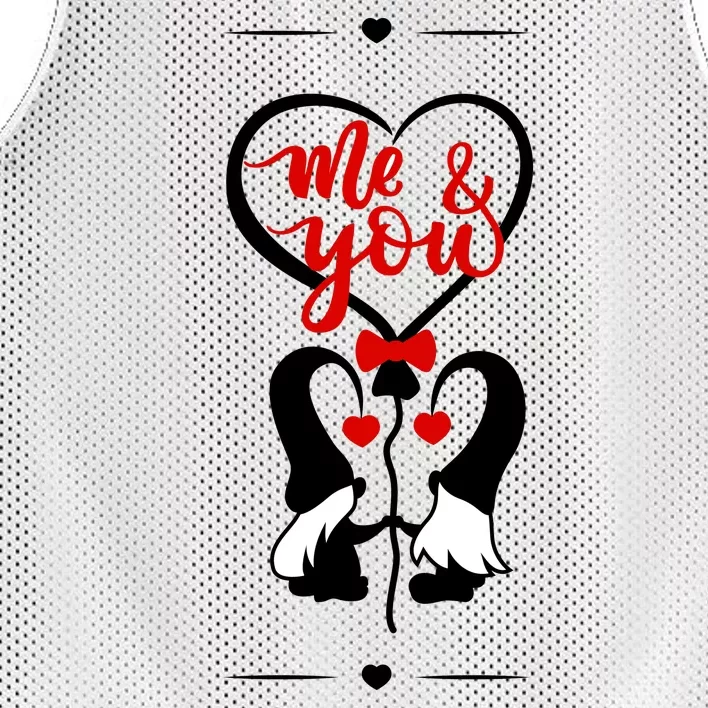 Me And You Happy Valentines Day Gnomes And Hearts Mesh Reversible Basketball Jersey Tank