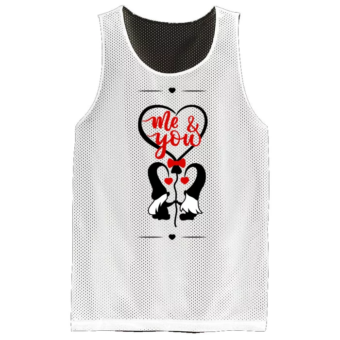 Me And You Happy Valentines Day Gnomes And Hearts Mesh Reversible Basketball Jersey Tank