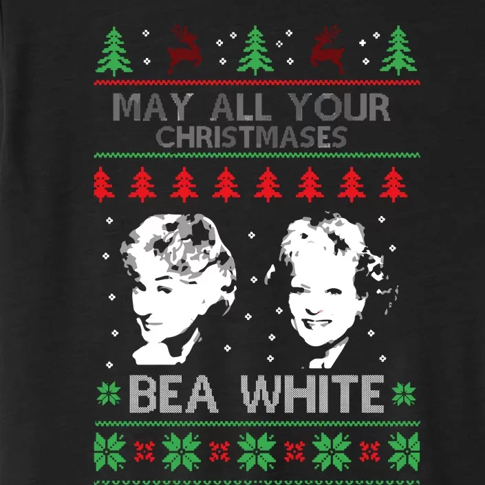 May All Your Christmases Bea White Funny Holiday Festive ChromaSoft Performance T-Shirt