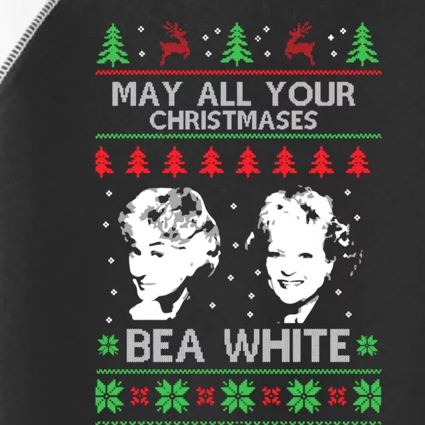 May All Your Christmases Bea White Funny Holiday Festive Toddler Fine Jersey T-Shirt