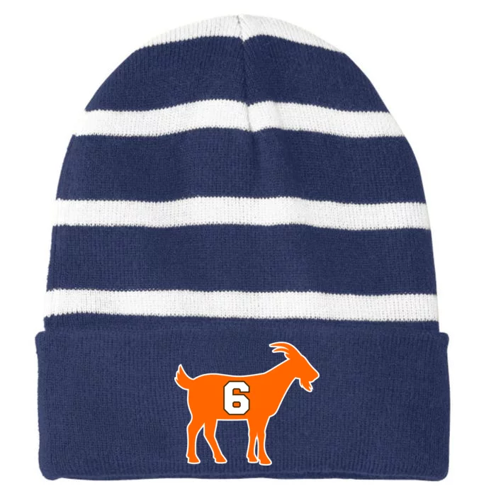 Mayfield Goat Cleveland, Ohio Football Striped Beanie with Solid Band