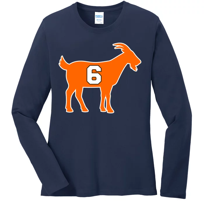 Mayfield Goat Cleveland, Ohio Football Ladies Long Sleeve Shirt