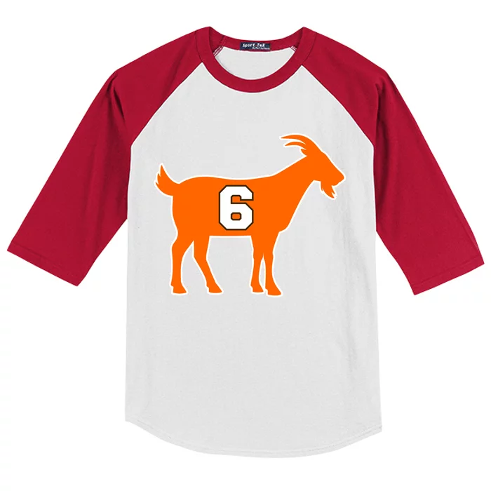 Mayfield Goat Cleveland, Ohio Football Kids Colorblock Raglan Jersey