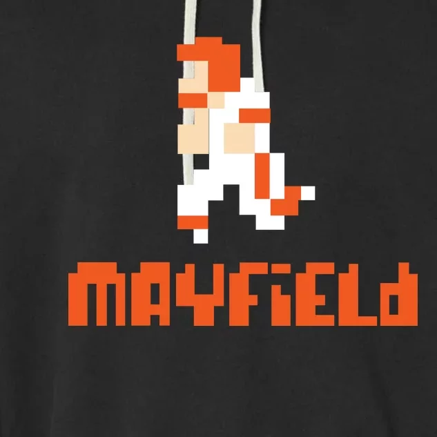 Mayfield Pixel Quarterback Cleveland Garment-Dyed Fleece Hoodie