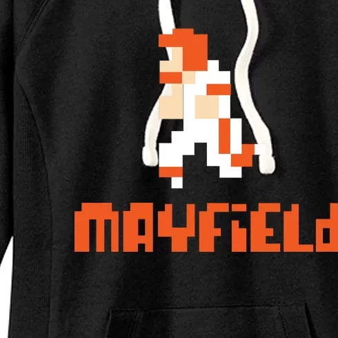 Mayfield Pixel Quarterback Cleveland Women's Fleece Hoodie