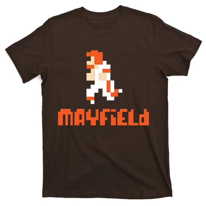 Mayfield Pixel Quarterback Cleveland T-Shirt