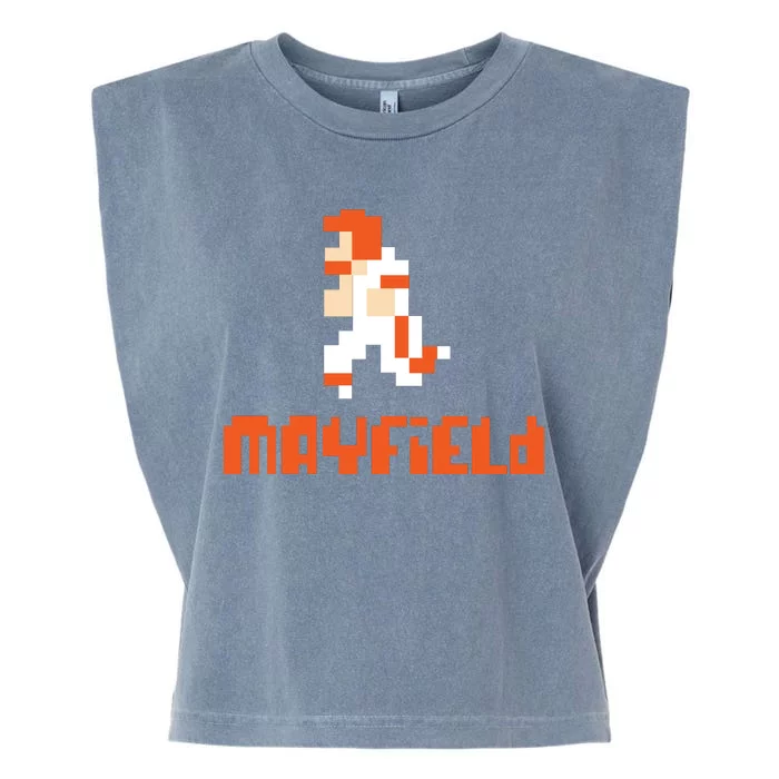 Mayfield Pixel Quarterback Cleveland Garment-Dyed Women's Muscle Tee