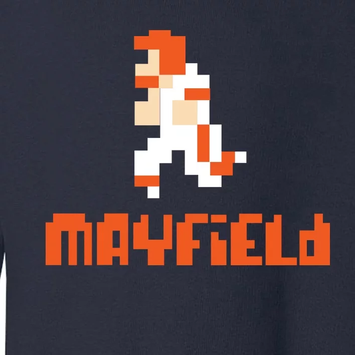 Mayfield Pixel Quarterback Cleveland Toddler Sweatshirt