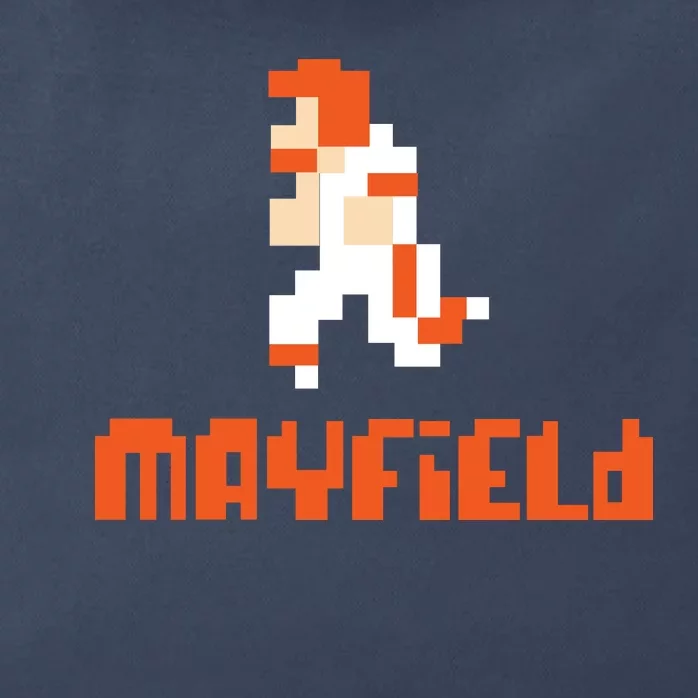 Mayfield Pixel Quarterback Cleveland Zip Tote Bag