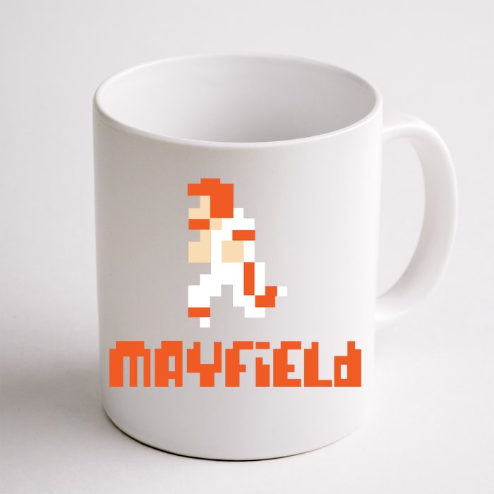 Mayfield Pixel Quarterback Cleveland Front & Back Coffee Mug