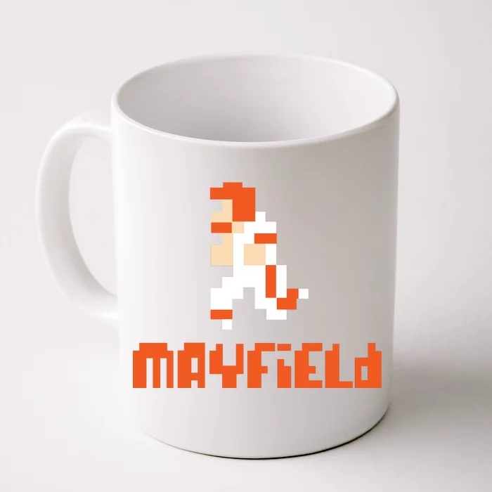 Mayfield Pixel Quarterback Cleveland Front & Back Coffee Mug