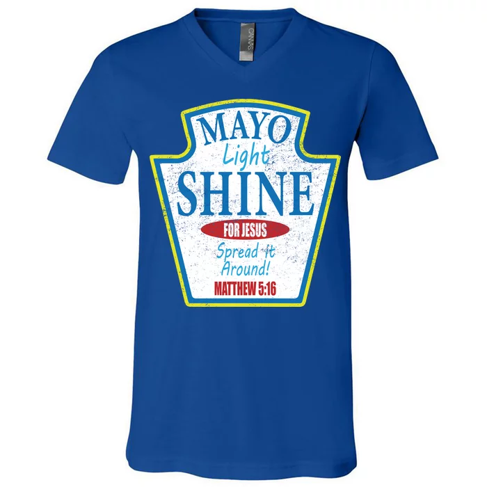 Mayo Light Shine for Jesus V-Neck T-Shirt