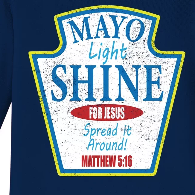 Mayo Light Shine for Jesus Baby Long Sleeve Bodysuit