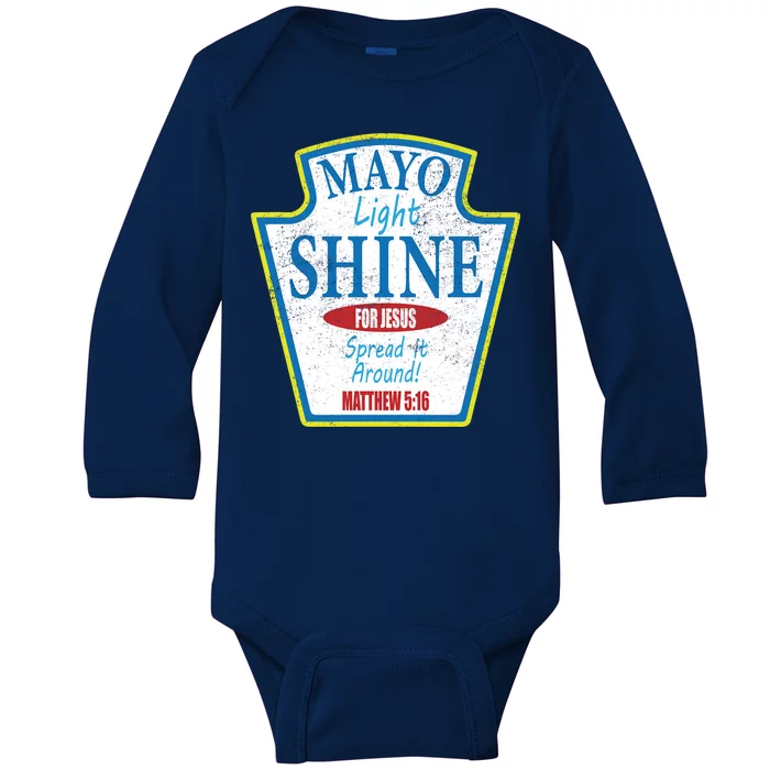 Mayo Light Shine for Jesus Baby Long Sleeve Bodysuit