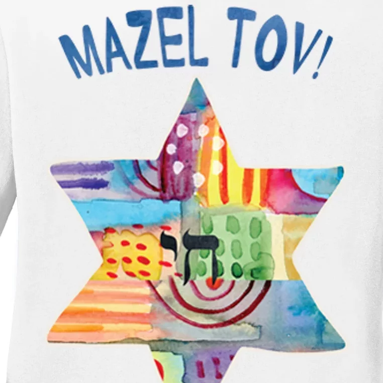 Mazel Tov Ladies Long Sleeve Shirt