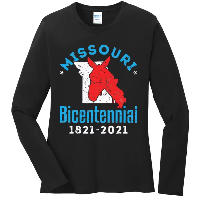 Missouri Bicentennial 18212021 200th Anniversary Mule Ladies Long Sleeve Shirt