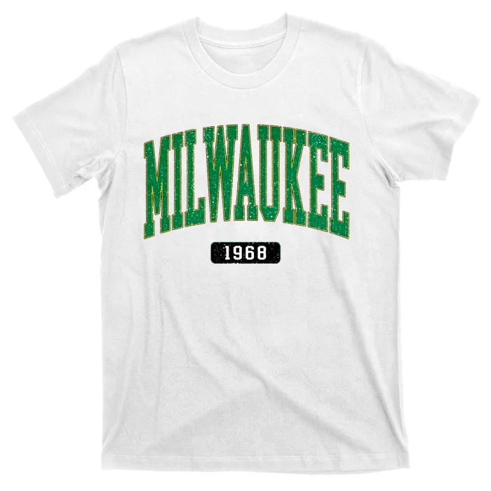 Milwaukee Baseball 1968 Lover Baseball Player Retro Sporty T-Shirt