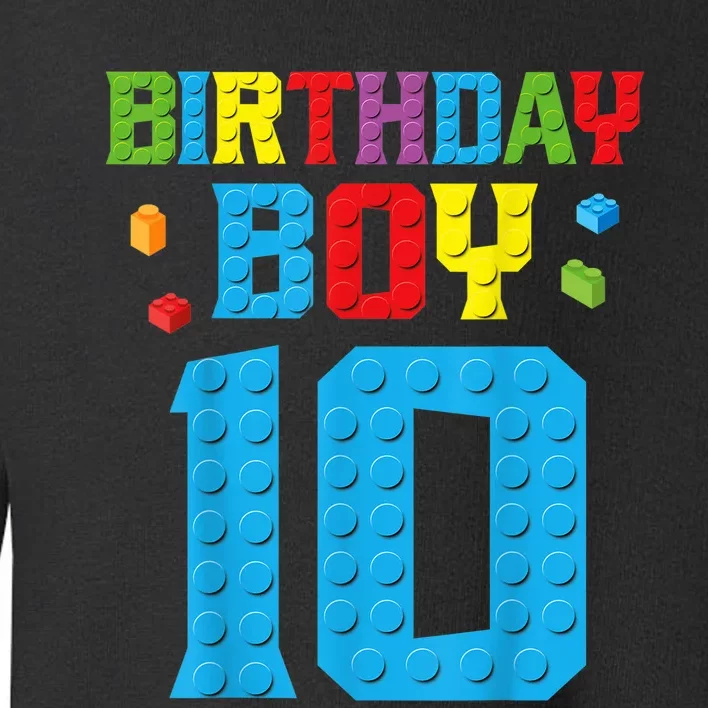 Master Builder 10th Birthday Boy Ten 10 Year Building Bricks Toddler Sweatshirt