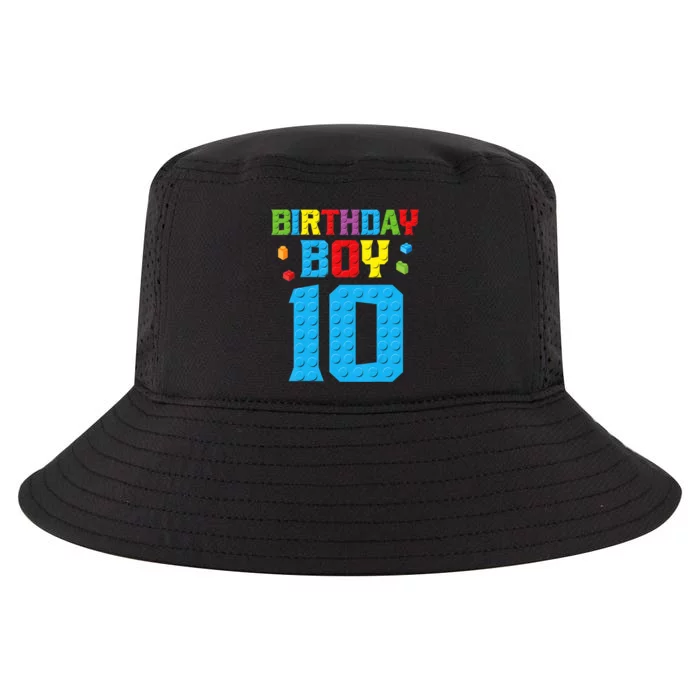 Master Builder 10th Birthday Boy Ten 10 Year Build Cool Comfort Performance Bucket Hat