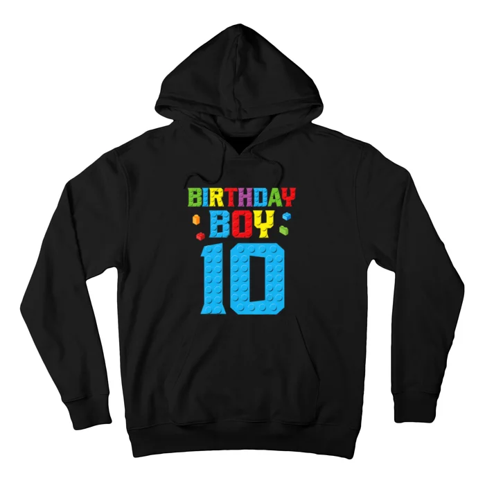 Master Builder 10th Birthday Boy Ten 10 Year Build Hoodie